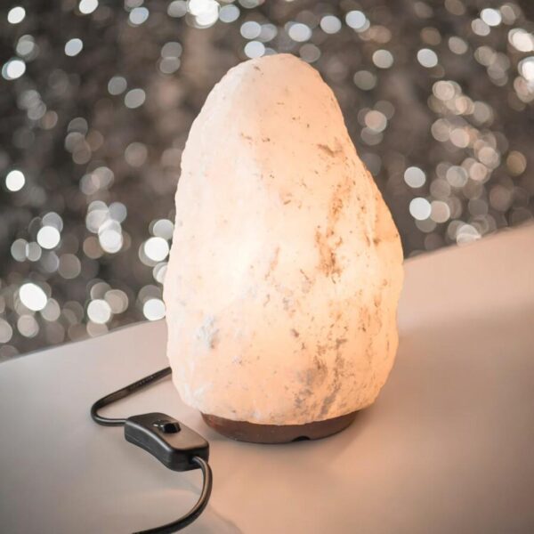 Himalayan Natural Salt Lamp – White, Pink, and Grey Variants | Multiple Sizes (2-3 kg, 3-5 kg, 4-6 kg) - Image 5